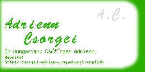 adrienn csorgei business card